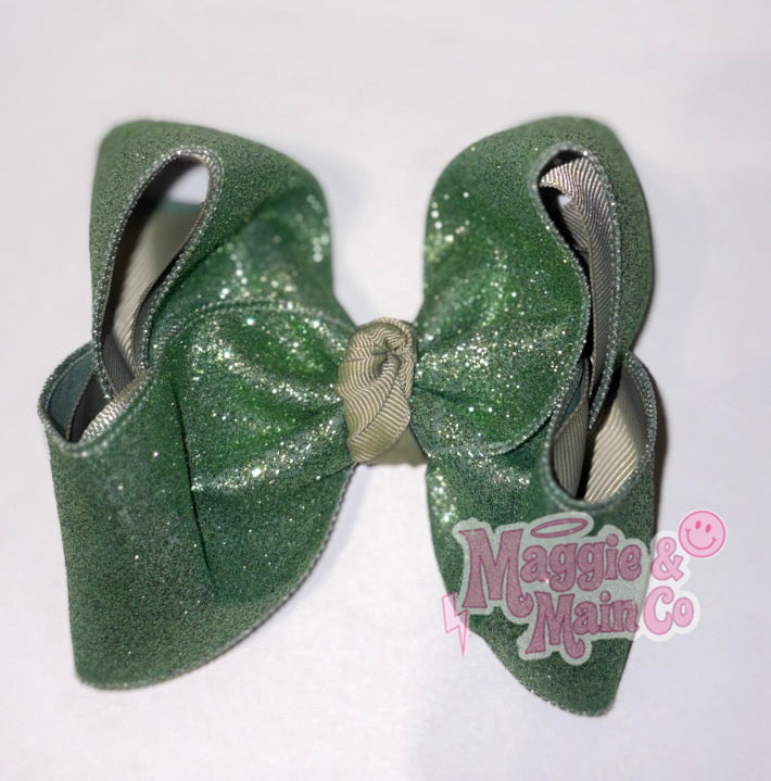 Sage green glitter