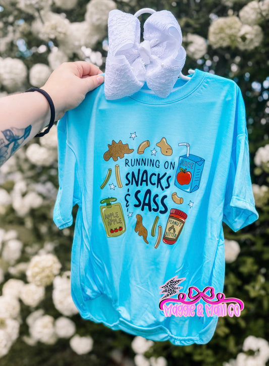 Running on snacks & sass