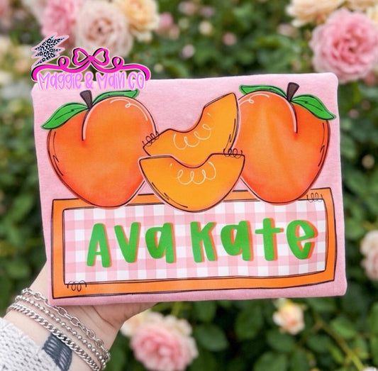 Peaches name plate girls