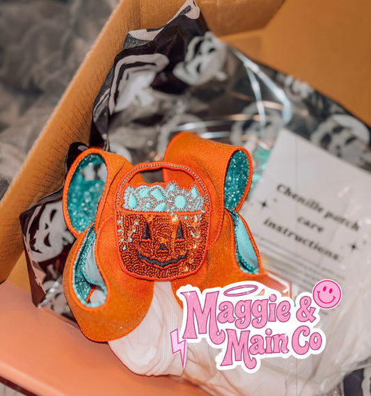Pumpkin bucket ribbon