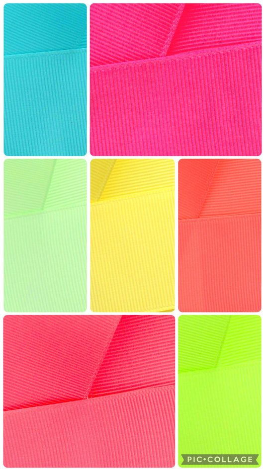 Neon solid ribbon bundle